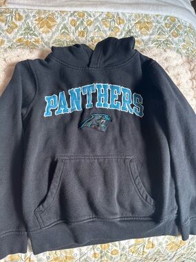 NFL team Carolina Panthers embroidered kids hoodie size 10/12
